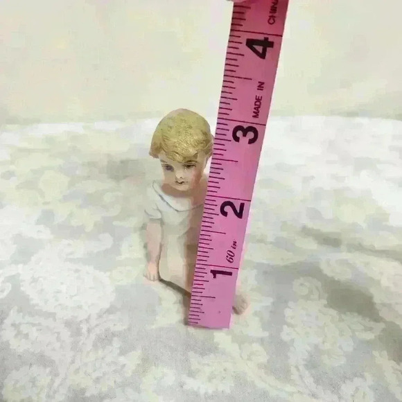 Vintage Bisque Porcelain Piano Baby Boy 3" - Picture 6 of 6